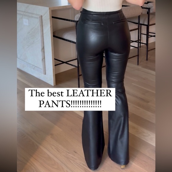SPANX LEATHER LEGGING PANT - Picture 1 of 8